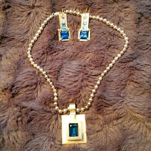 Aquamarine Necklace & Earrings